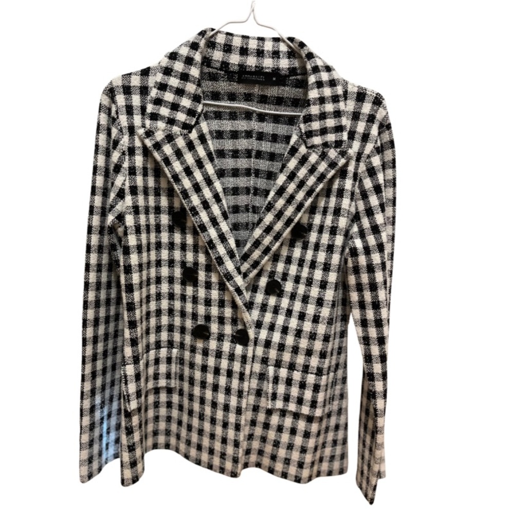 Apparalel Black and White Checkered Women's Jacket
